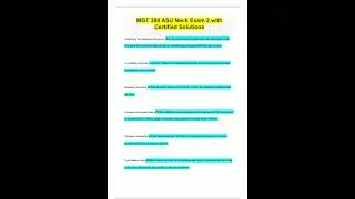 MGT 300 ASU Neck Exam 2 with Certified Solutions1525