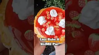 Make a Strawberry Slime Pie with me! Full Video out now #slime #satisfying #asmr