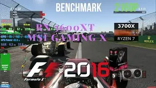 F1 2016 RX 5600 XT MSI GAMING X Benchmark Ryzen 3700x 2160p 4k