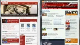 Opera Mini 5 (Android) vs. Chrome 6 (desktop PC)