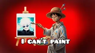 Drawing on canvas for the first time |#anime #art #drawing #gojo #painting #howtopaint