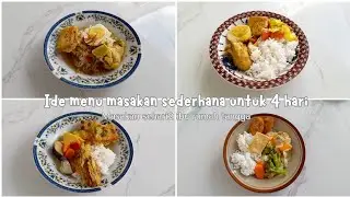 Vlog 102: Ide menu masakan untuk 4 hari | masakan sehari2 ibu rumah tangga