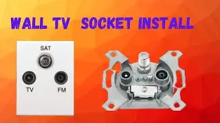 Wall tv socket installation