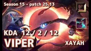 【KRサーバー/C1】HLE Viper ザヤ(Xayah) VS TES JackeyLove ケイトリン(Caitlyn) BOT - Patch25.13 KR Ranked【LoL】