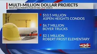 New building permits for multi-million dollar projects in Sioux Falls