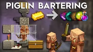 Minecraft Easy Piglin Bartering/Trading Farm