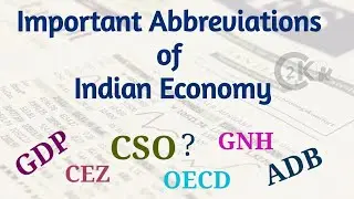 Important Abbreviations of Indian Economics | 30 abbreviations in 3 Minutes | Concept 2 Knowledge