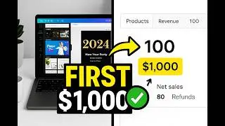 Как я заработал свои первые 1000 долларов, не выходя из дома, с помощью Canva и Gumroad (пошагова...