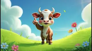 🐮 Baby Cow Finger Moo Moo Song | Nursery Rhymes & Kids Songs
