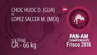 1/4 GR - 66 kg: M. LOPEZ SALCER (MEX) df. D. CHOC HUOC (GUA) by TF, 10-2