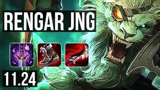 RENGAR vs ZAC (JNG) | 73% winrate, 7 solo kills | EUW Master | 11.24