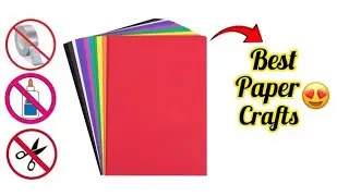 how to make paper craft without glue ll Craft ideas with paper