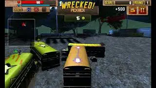 School Bus Demolition Derby Mission Endless Round 1