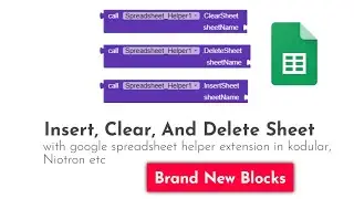 How to insert, clear and delete a Sheet with my app in Google spreadsheet database with Kodular
