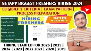 NetApp Biggest Hiring For Freshers 🔥| Batch: 2023 & 2024 | Freshers Hiring Opportunity | Direct Test