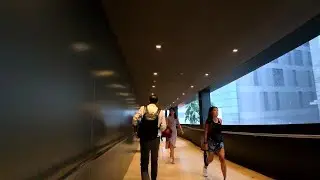 Fully sheltered walk from Shenton Way MRT Station (TE19) to CapitaSky | Heavy rain and strong winds