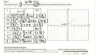 MCLA Lesson 10.5: Exponential Functions