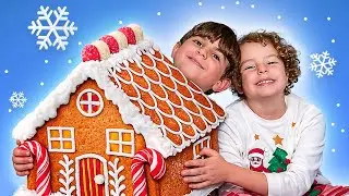 🎄✨ Kids Build the CUTEST Gingerbread House! 🍬🎁 Raian and Adam preparing for winter festive season