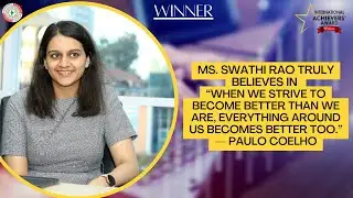 Interview of Indian Achievers Award Winner | Ms. Swathi Rao