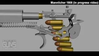 Mannlicher 1905 pistol (in progress video)