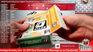 2020 Panini Donruss Optic Football Hanger 10 Box Break #1 - Random Teams