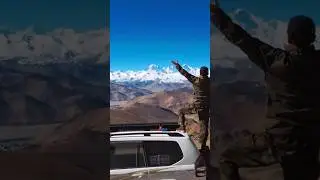 the highest mountain 8848 Mount Qomolangma #motorcycle #mountains #travel