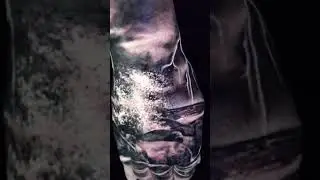 River Landscape 🌊 Tattoo - Photorealistic Art