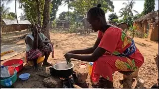 African Village Life Of Our Newest Wive Of 3 Co Wives #cooking village food for Lunch
