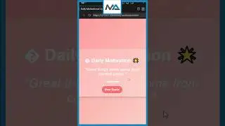 💬 Create a Daily Motivational Quote Generator in 60 Seconds! ⏱️ (HTML, CSS, JavaScript) #shorts
