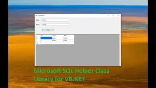 Microsoft SQL Server Helper Class Library for VB.NET | MalluCoder
