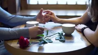 Romantic Coffee Date Stock Video