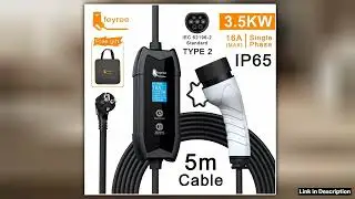 feyree EV Charger Type2 16A 35kW Portable Charging Box 5M Cable GBT Socket Type1 J1772 Adapter for