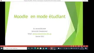 Moodle en mode étudiant
