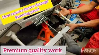 How repair hyavy damage running panel | Car denting process Premium quality 