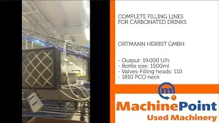 ORTMANN HERBST GMBH Used COMPLETE FILLING LINES FOR CARBONATED DRINKS MACHINES MachinePoint