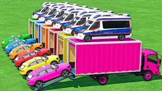 Big AMBULANCE Transport & AUDI Loading Of Colors In Fs22 | Farming Simulator 22