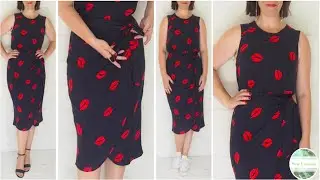 How I Sewed my Summer Dress with Sarong Style Wrap Skirt