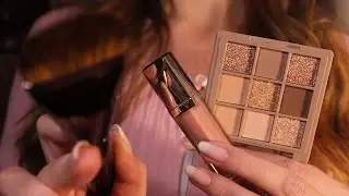 ASMR Midnight Makeover 🌙 Skincare & Makeup on your face (no talking, layered sounds)