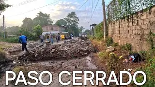 Salimos a hacer caminata por una nueva ruta, encontramos la calle cerrada. Zapotit&aacute;n El Salvador 🇸🇻 