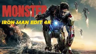 Tony Stark Edit || Monster (Slowed+Reverb) - 4k #edit #marvel #ironman