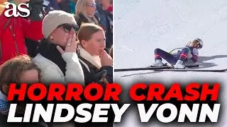 Lindsey Vonn&rsquo;s HEARTBREAKING CRIES of pain after brutal fall leave STADIUM SILENT