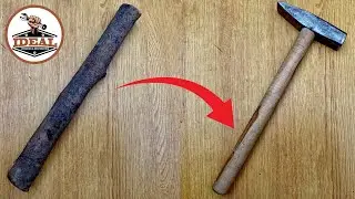 Old Rusty Hammer Restoration From Useless Wood || Ideal CR 