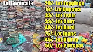 20/- Lot Leggings 18/- Lot Dupatta, 33/- Lot Tshir Shirt, Lot Kurti, 75/- Jeans Nighty, Kurti Saree