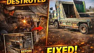 Truck Body Border Welding Repair | Heavy Duty Dumper Restoration | Satisfying Welding Work by