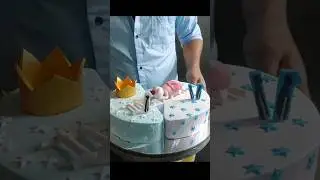 Half Birthday Celebration Cake 🎂 #shorts #viral