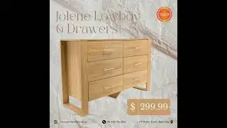 JOLENE OAK LOWBOY &ndash; 6 SPACIOUS DRAWERS PERFECT FOR STORAGE SOLUTION!🗄️