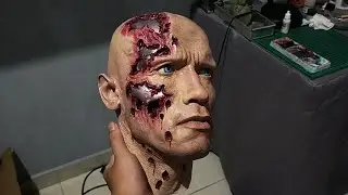 Painting Life Size 1:1 Terminator T-800 Arnold Schwarzenegger #terminator