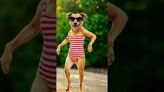 Golden dog 🐕 dancing #youtube #funny #animation #ai #shorts #dance #cute #ai