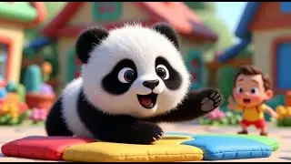 Oops! Baby Panda Slipped on the Soft Mat | Fun Nursery Rhyme | Kids Songs