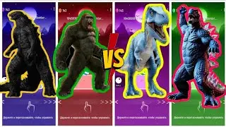 🦖JurassicWorld Indominus rex🆚The King Kong🆚The Godzilla🆚The Mosasaurus Coffin || TilesHop Edm Rush🎵